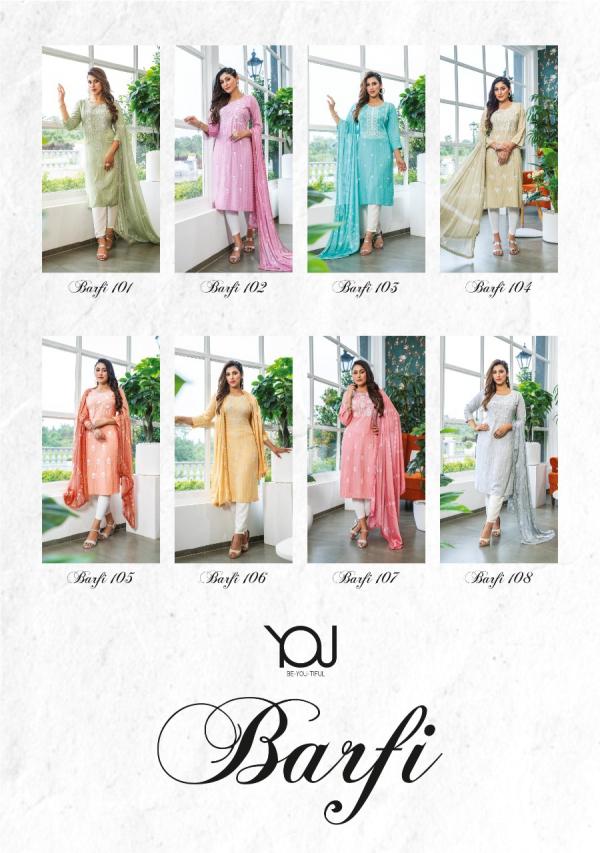 Wanna Barfi Rayon Designer Viscose Embroidery Ready made Suit